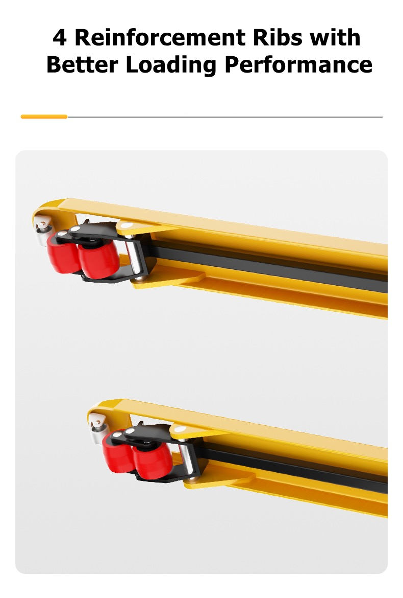 Hicoda Pallet Truck with 4 Reinforcement Ribs